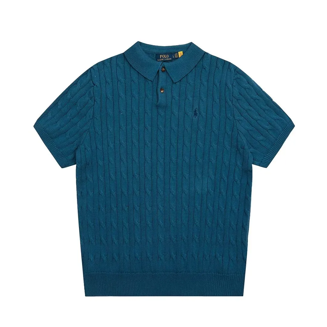 P170 RALPH LAUREN Ralph Lauren six-color classic small label embroidery polo collar short-sleeved button pullover knitted sweater men's and women's tops. Pure original high-density LOGO embroidery on the chest, original 1:1 customized tag accessories. Made of pure cotton yarn and multi-knitted, pure cotton is skin-friendly and comfortable, small label war horse embroidered twist button polo neck sweater 🐎 high quality, follow the blogger to learn how to wear it! Let’s buy a Ralph Lauren cable sweater. It’s a super hard-to-find series after it became popular. It’s hard to find one on the official website. It’s simple and practical, has a lazy and loose feel, soft and delicate feel, and has a loose fit. Whether worn alone or layered, you can wear a simple one to create different styles of fashion!   Six colors Color: White Black Navy Blue Gray Khaki Lake Blue Size: S M L XL